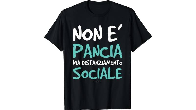 Maglietta pancia distanziamento sociale