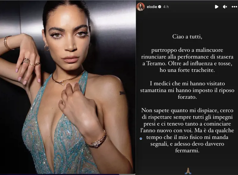 Salta il concerto di Elodie. Cosa è successo alla cantante