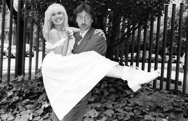 Maria Teresa Ruta e Amedeo Goria alla presentazione di "Uno mattina estate" (1994)