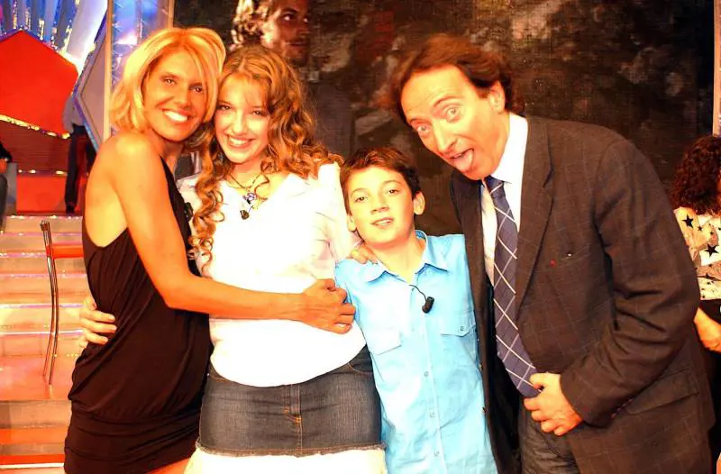 Maria Teresa Ruta e Amedeo Goria in studio a L'Isola dei famosi (2003)