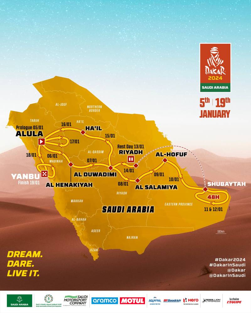 Dakar Rally 2024 route @dakar