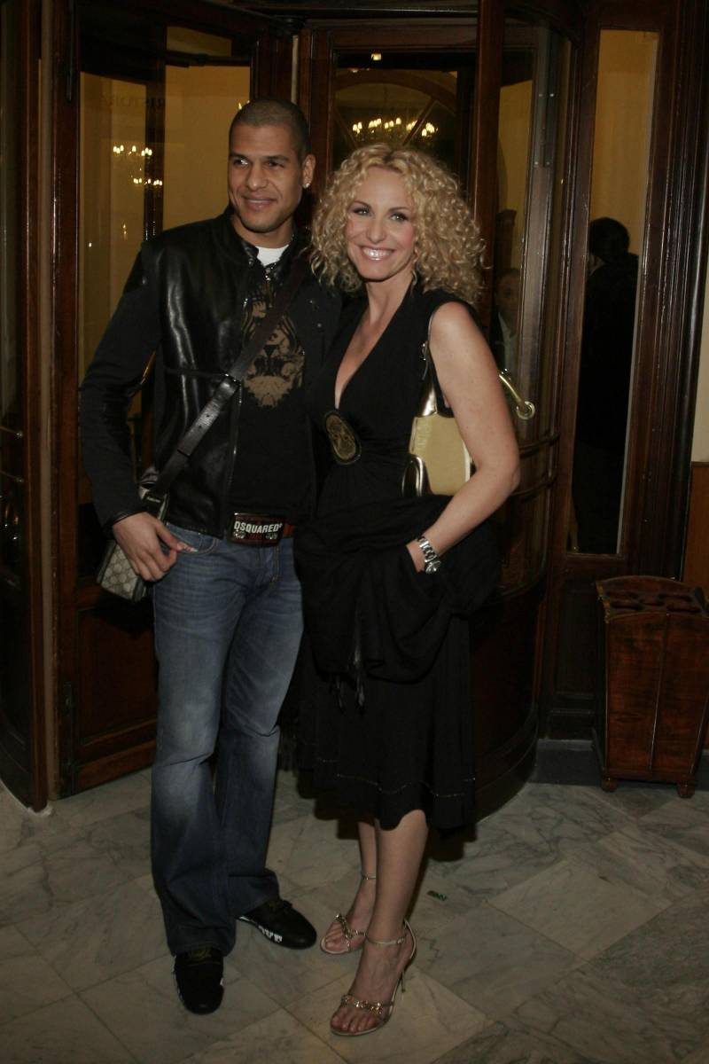 Antonella Clerici con il fidanzato Eddy Martens 2007 agli OSCAR TV a Sanremo (2007)
