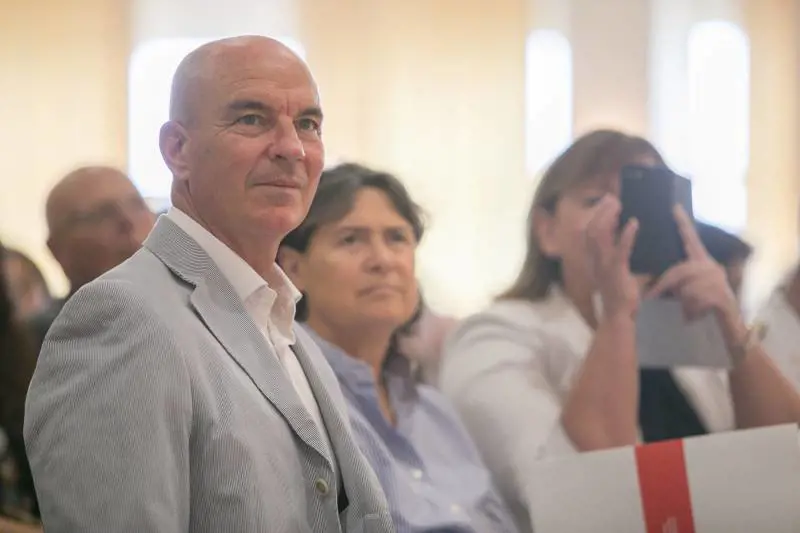 Il sindaco di Livorno, Luca Salvetti. Foto: LaPresse.