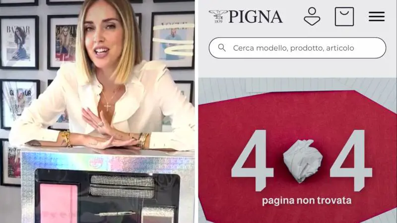 Ferragni, salta anche la collaborazione con Pigna? Il giallo della pagina scomparsa