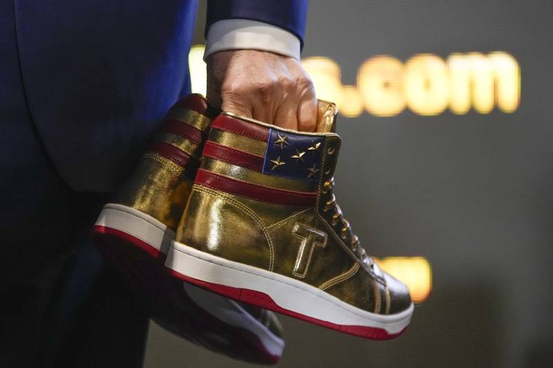 Gold Trump Sneakers 3