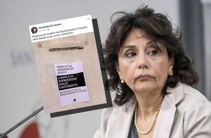 "Ringrazio gli studenti...". Ma nel volantino condiviso da Di Cesare c'è il simbolo anarchico