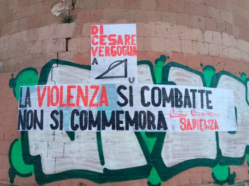 Caso Di Cesare, FdI chiede la radiazione. Ed è guerra dei manifesti alla Sapienza