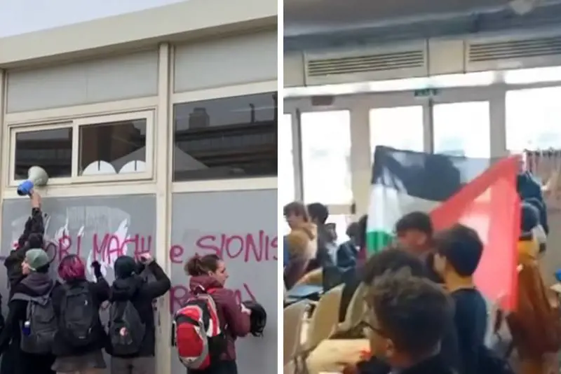 "Nessuno spazio a sionisti e fascisti". Così il collettivo rosso ha bloccato l'incontro con Parenzo