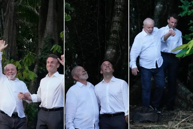 Lula, Macron e le "tenerezze" in Amazzonia: le foto che fanno ridere la Francia