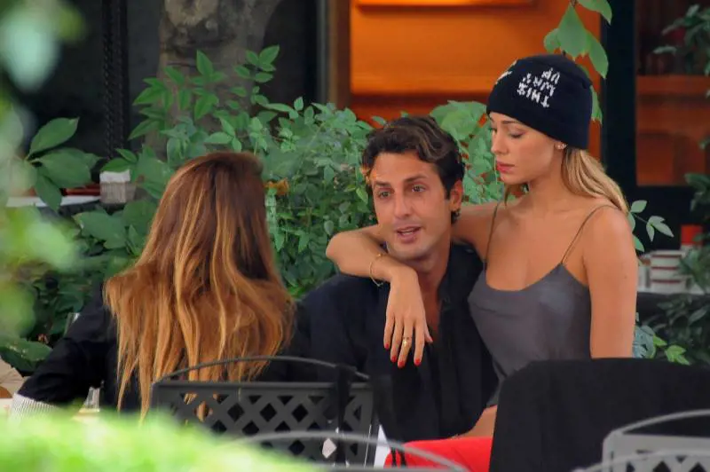 Fabrizio Corona e Belen Rodriguez a pranzo dal Bolognese (ottobre 2011)
