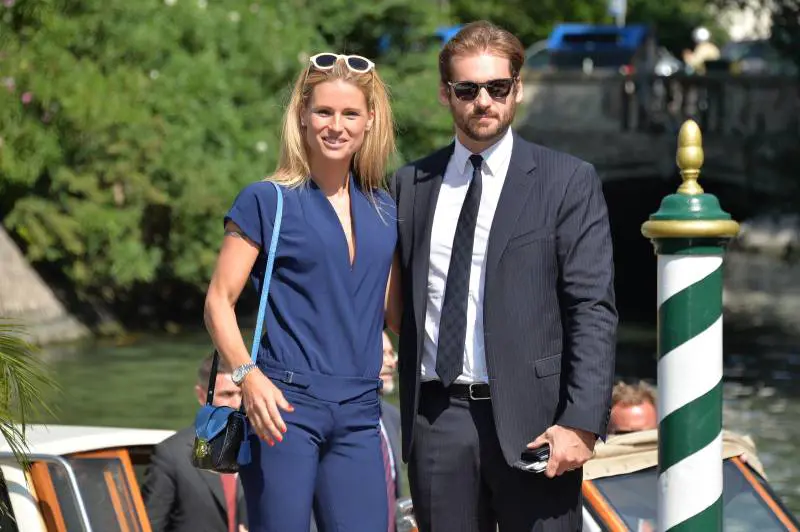 Michelle Hunziker e Tomaso Trussardi alla mostra del cinema di Venezia (2015)