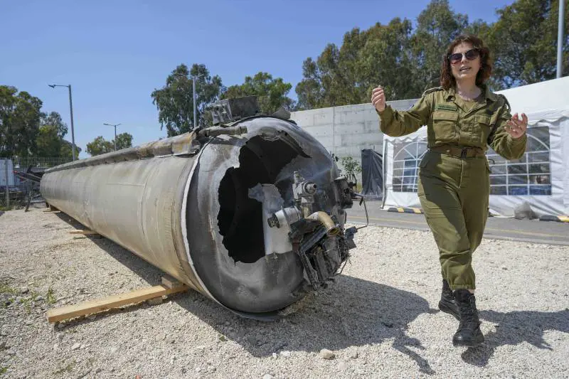Resti di un missile iraniano in Israele