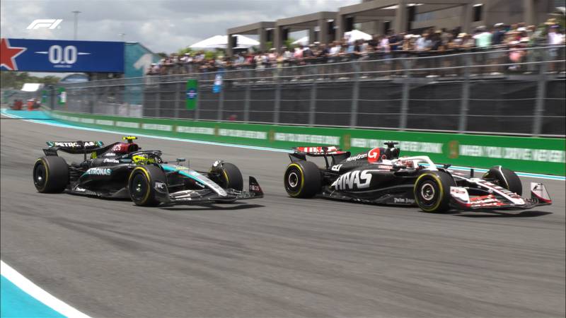 F1 Miami sprint race Hamilton Magnussen