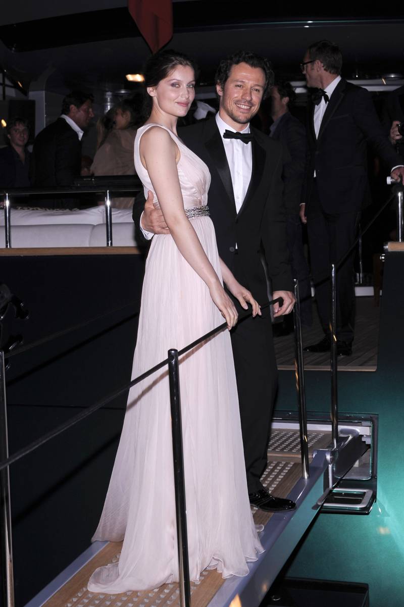 Laetitia Casta e Stefano Accorsi all'opening della boutique Roberto Cavalli Boutique a Cannes (2011)
