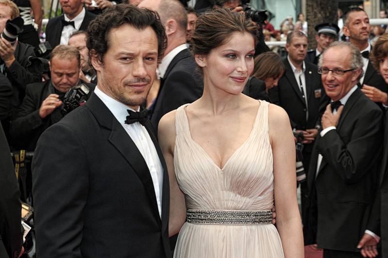 Laetitia Casta e Stefano Accorsi sul red carpet di La Conquete a Cannes (2011)