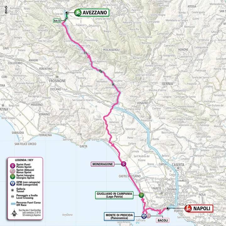 Giro 2024 tappa 9 planimetria