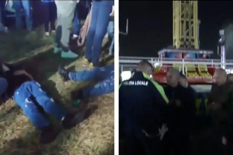 Foggia, paura al luna park. Si strappano i cavi di una giostra: 12 feriti