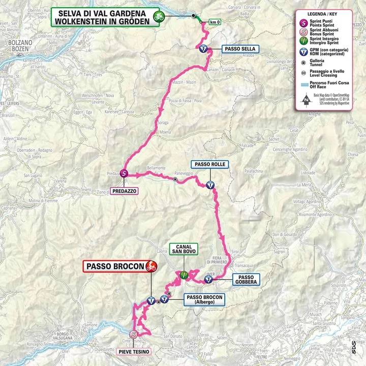 Giro 2024 tappa 17 planimetria