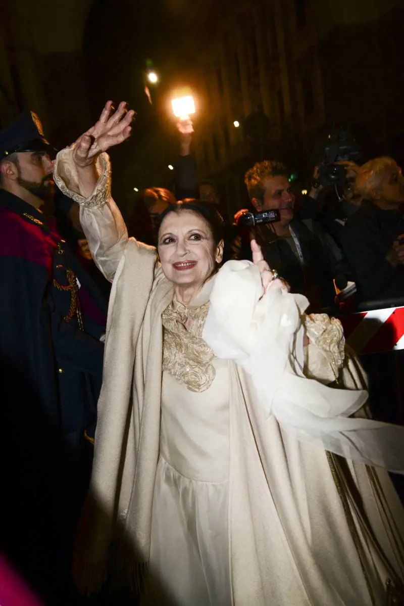 Carla Fracci alla Prima del teatro alla Scala (2017)