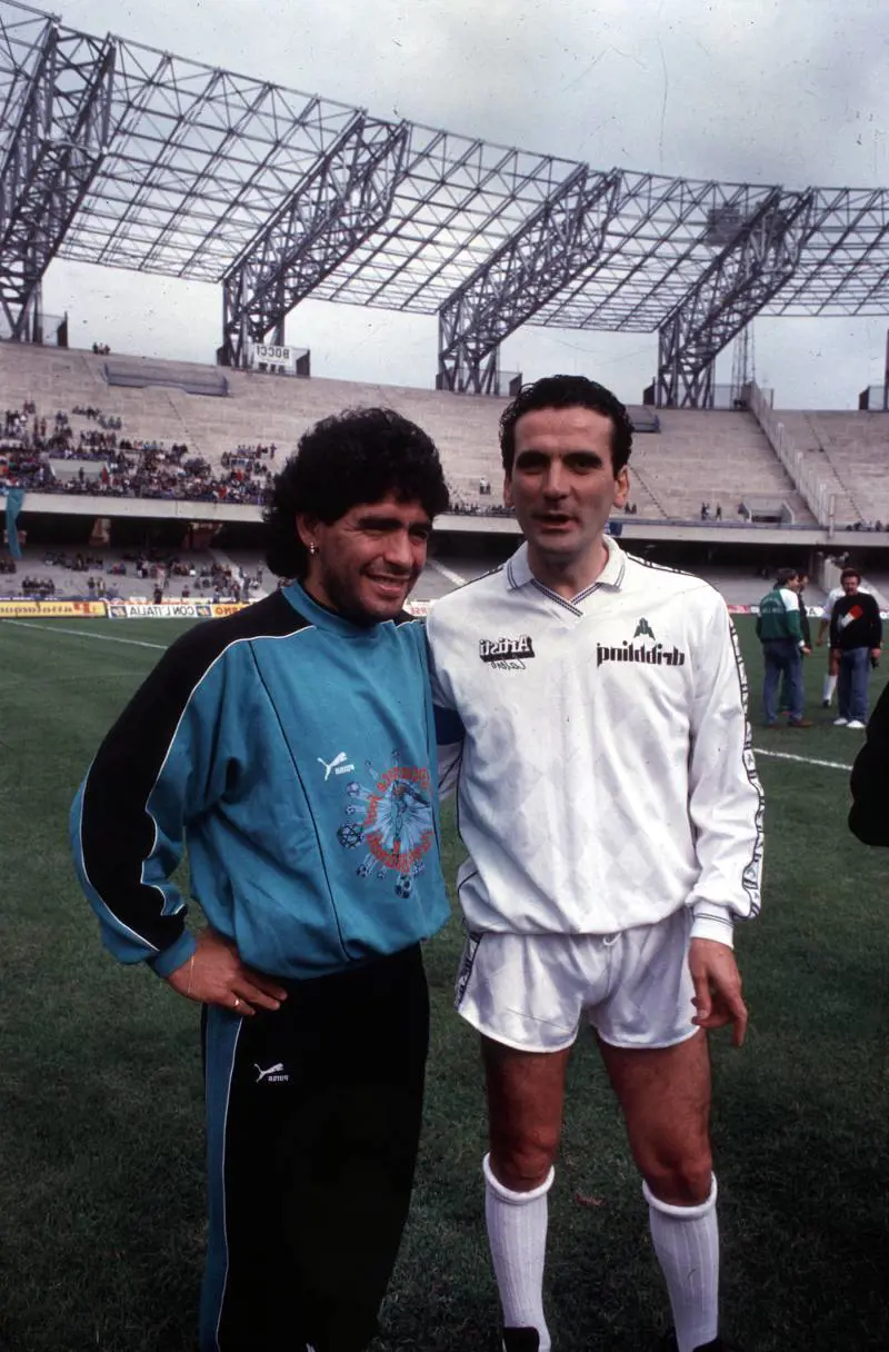 Massimo Troisi e Diego Armando Maradona