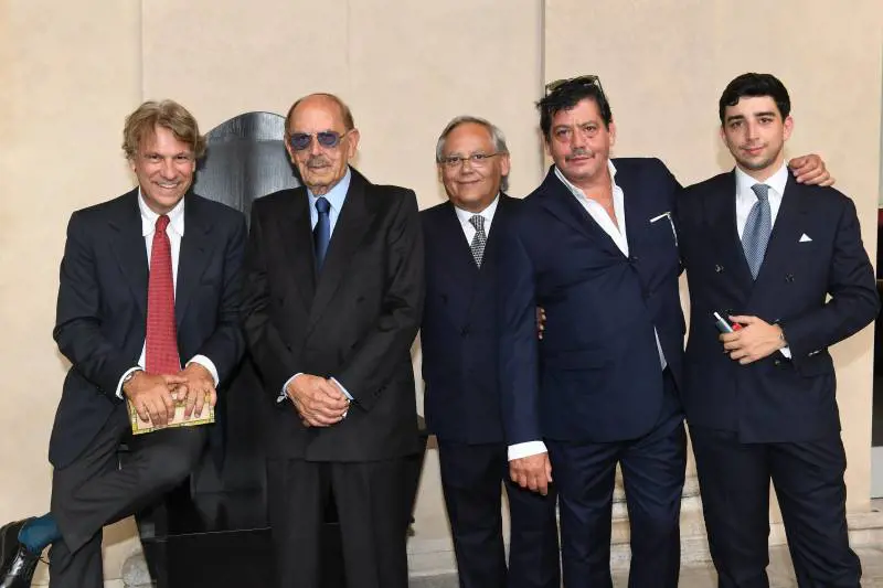 Nicola Porro, Antonio Angelucci, Giampaolo Angelucci, Alessandro Angelucci e Simone Angelucci
