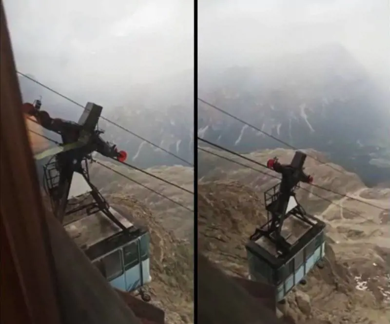 Cortina, si sgancia la funivia in Tofana: terrore per 30 passeggeri in cabina