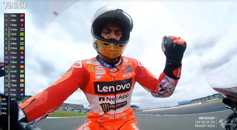 Motogp, Bastianini vince a Silverstone davanti a Martin e Bagnaia