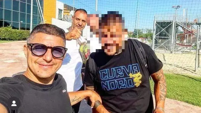 Antonio Bellocco e sullo sfondo Andrea Beretta