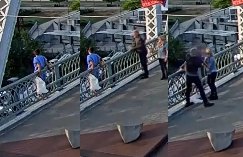 Bon Jovi salva una donna dal suicidio. Scena ripresa in un video