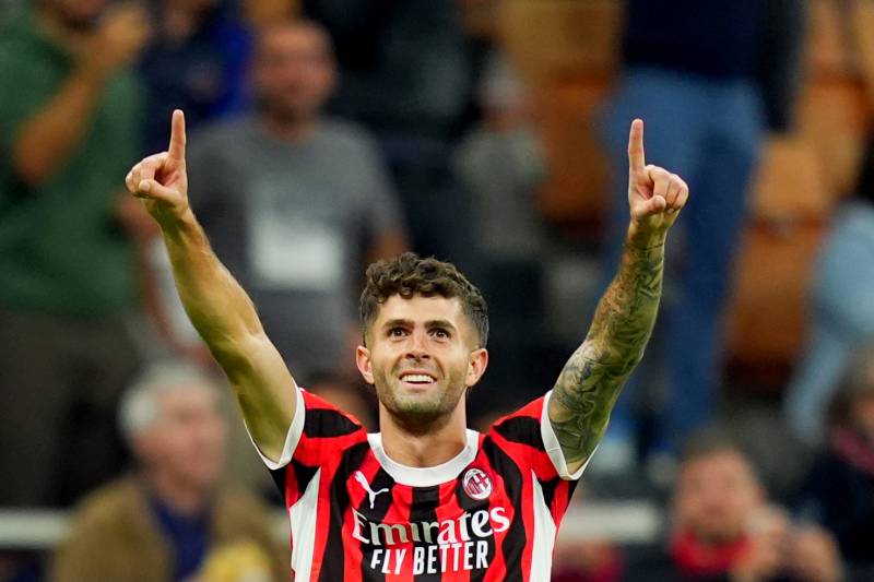 Pulisic celebrazione Milan Liverpool