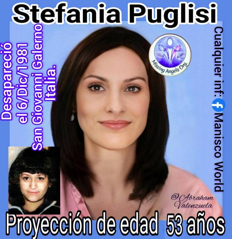 Age progression di Stefania Puglisi a cura di Manisco World e MissingAngelsOrg