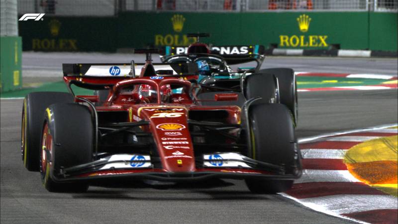 F1 Singapore gara Leclerc Russell