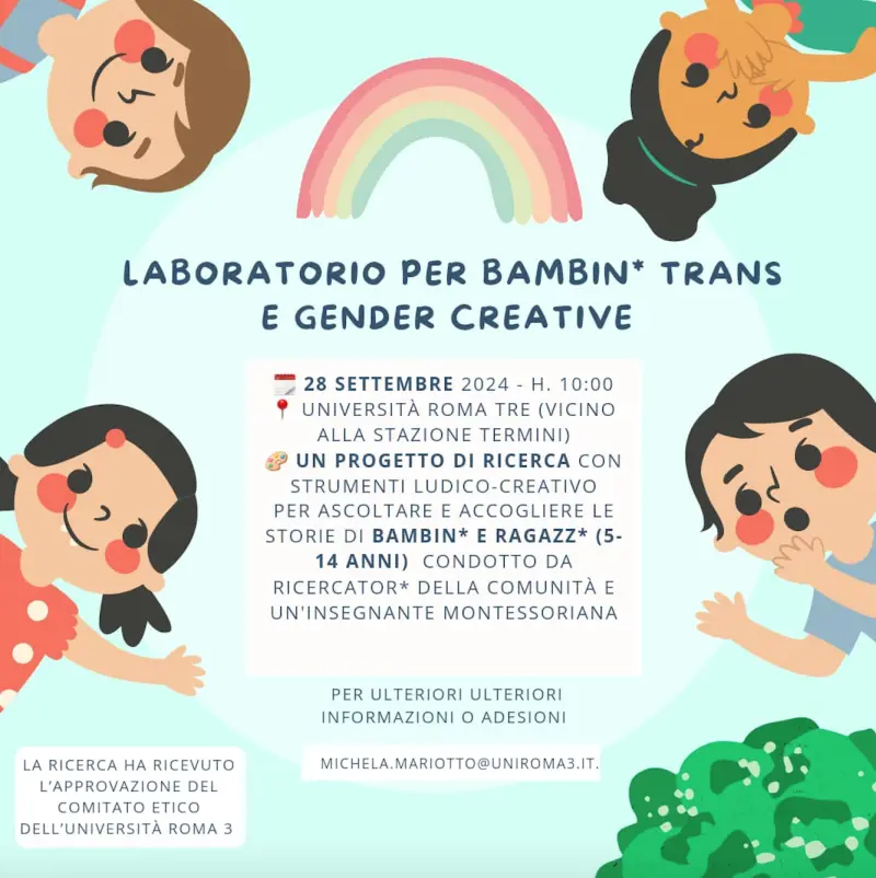 "Esperimento sulla pelle dei bimbi". Raccolte 35mila firme contro il laboratorio trans a Roma Tre
