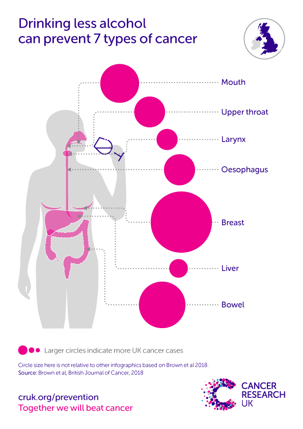 organi rischio cancro a causa dell'alcol