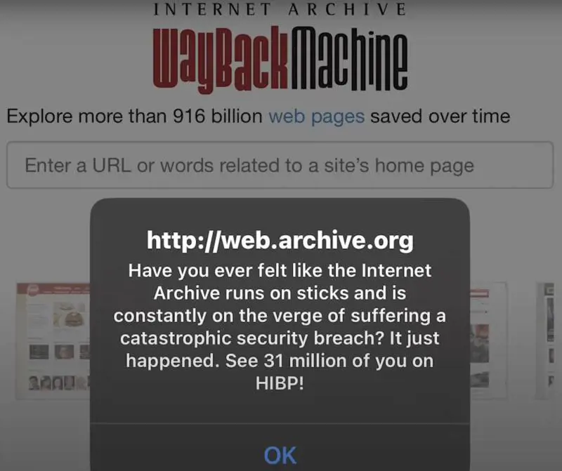 Internet Archive, super attacco hacker: violati 31 milioni di account