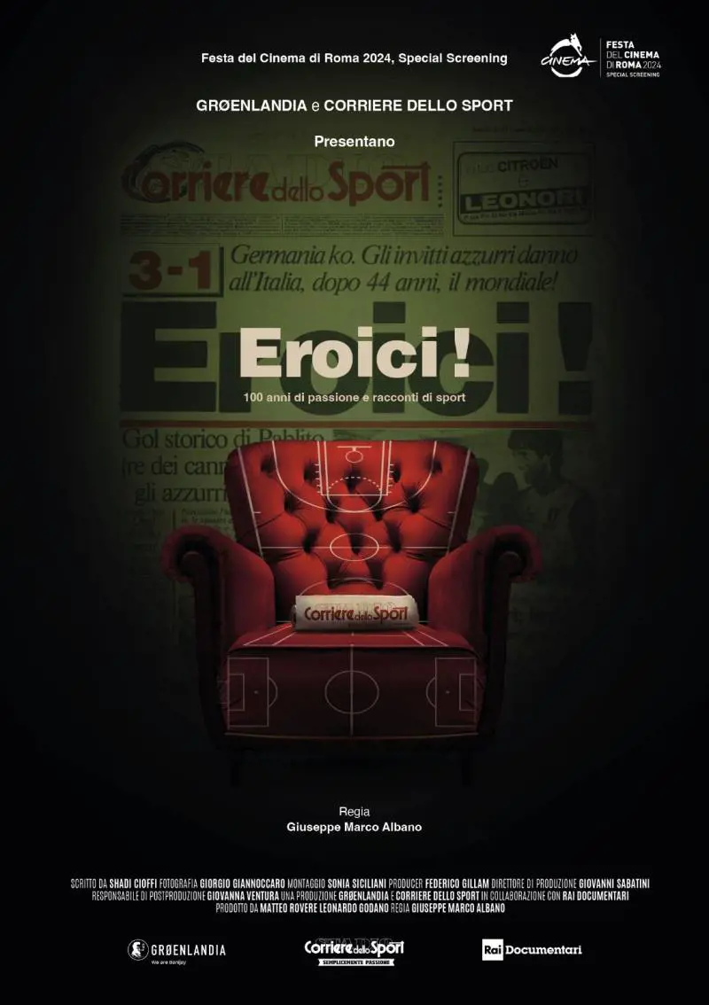 “Eroici! 100 anni di passione e racconti di sport”, un docufilm per festeggiare il Corriere dello Sport