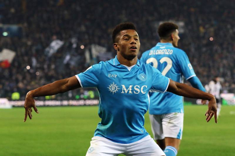 Udinese Napoli Neres celebrazione