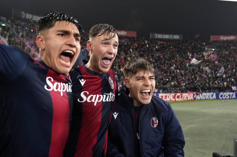 Bologna Fiorentina Castro Beukema celebrazione