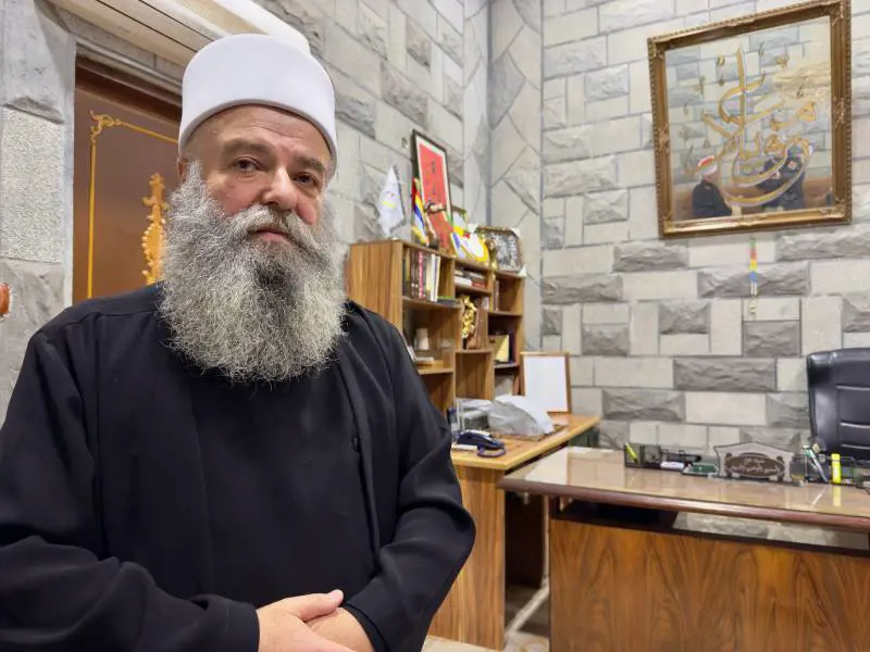 Sheik druso di Sweida Yousu al Jalbour