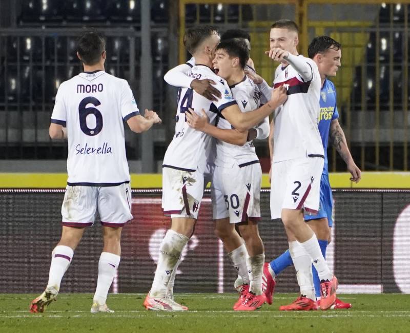 Empoli Bologna Dominguez celebrazioni