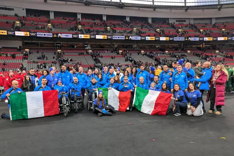 Il team Italia del Gruppo Sportivo Paralimpico 