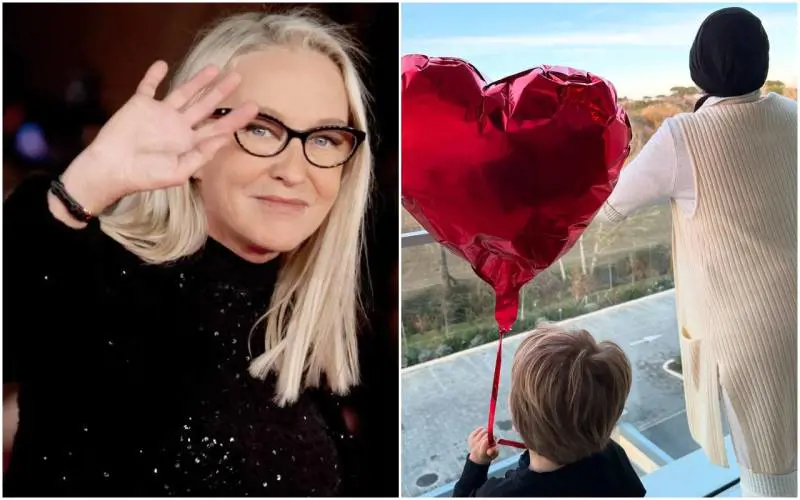 Il palloncino a cuore e il terrazzo. L'ultima foto di Eleonora Giorgi con il nipotino