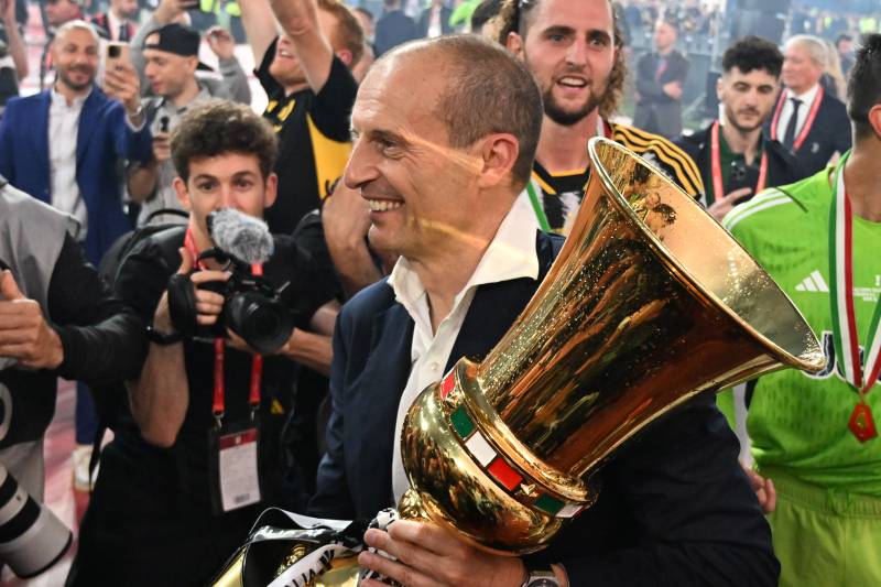 Atalanta Juventus Allegri coppa celebrazione