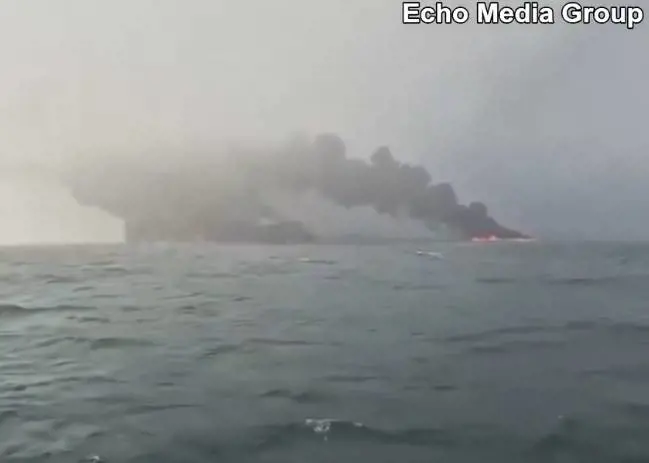 Collisione fra petroliera e cargo nel Mare del Nord: fuoco a bordo