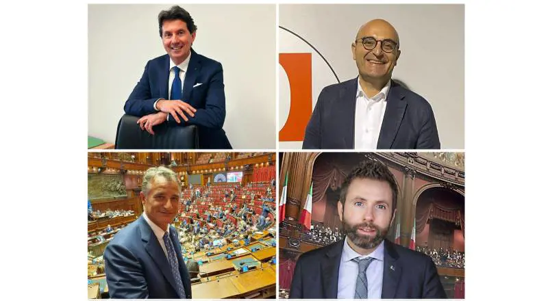 Nella foto da sinistra in senso orario Andrea Mascaretti, Antonio Misiani, Devis Dori e Luca Squeri