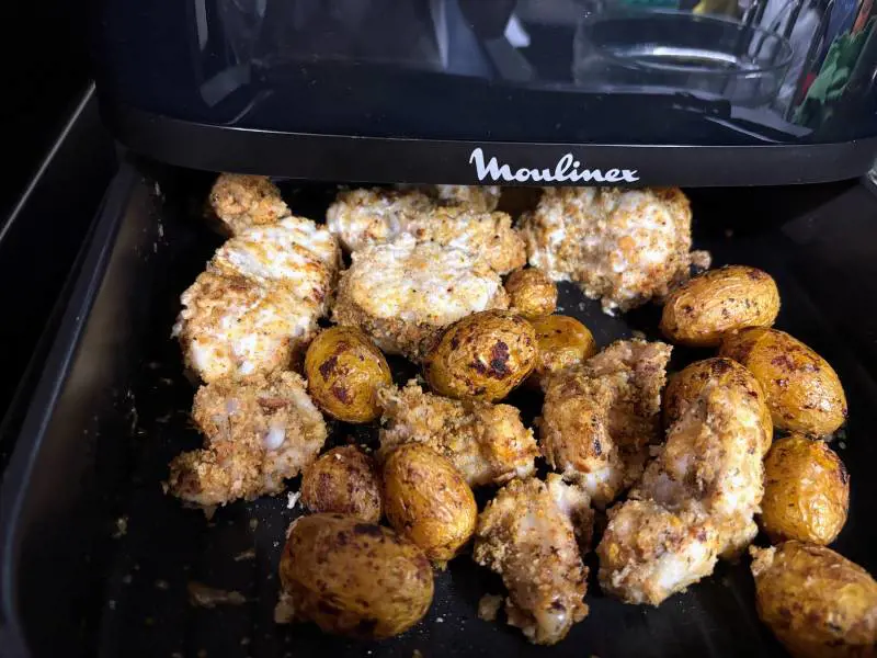 Nuggets di pescatrice con patate novelle