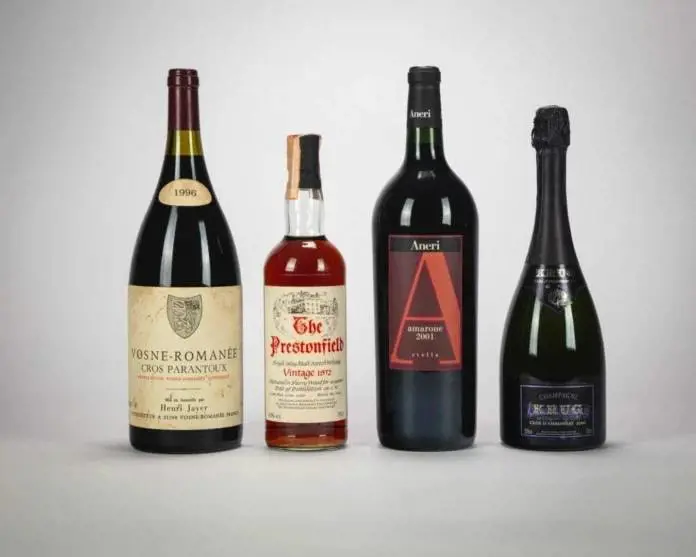 Quotazioni record per i top lot dell’asta di Finarte di vini e distillati