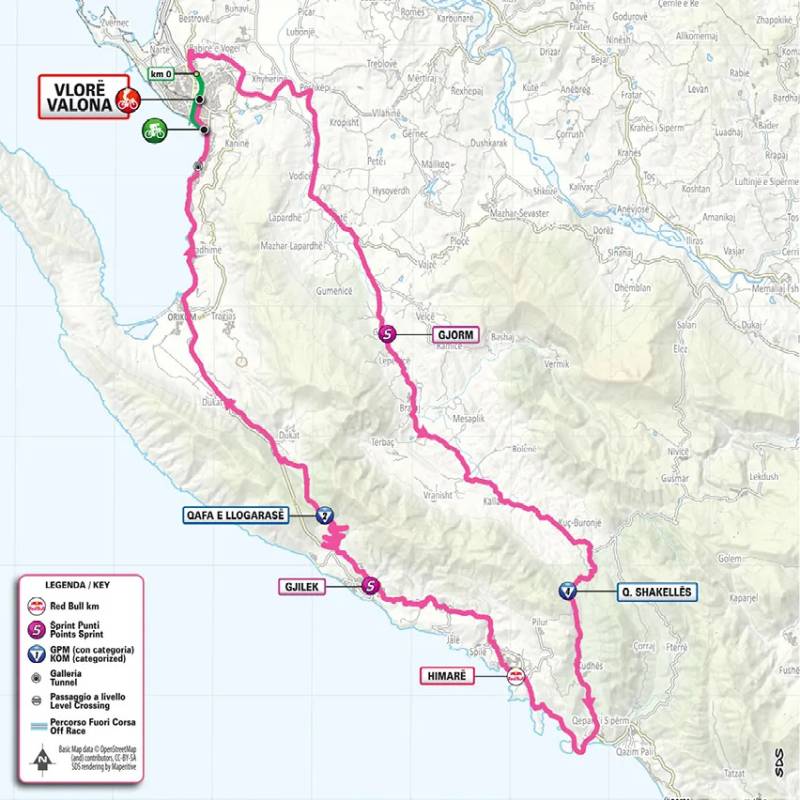 Giro 2025 tappa 3 planimetria