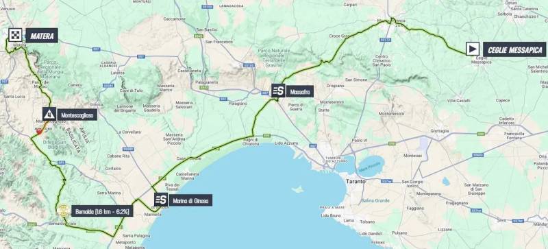 Giro 2025 tappa 5 planimetria