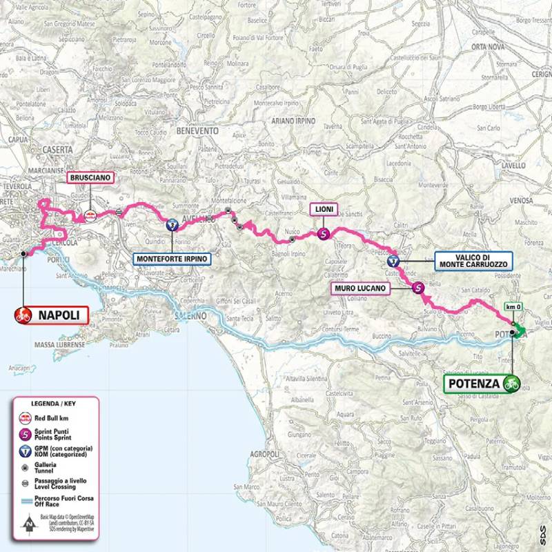 Giro 2025 tappa 6 planimetria